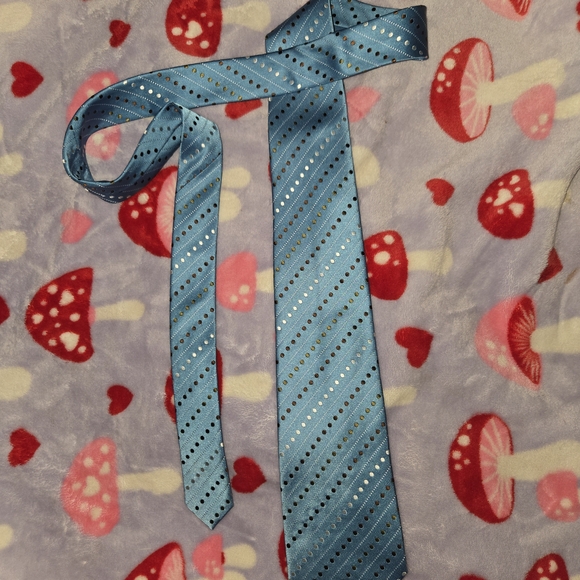 Geoffrey Beene Other - Geoffrey Beene Mens Tie Necktie Blue Tan Dots Handmade 100% Silk Tie